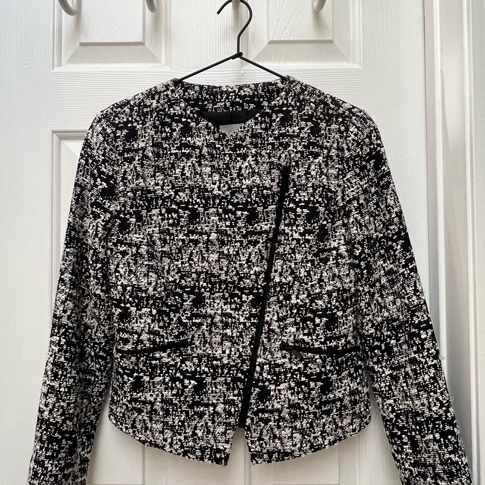Halogen Asymmetric tweed jacket size XS